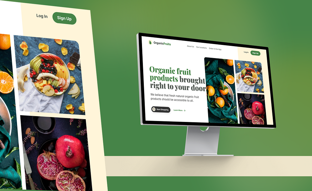 Fruits Website Figma software